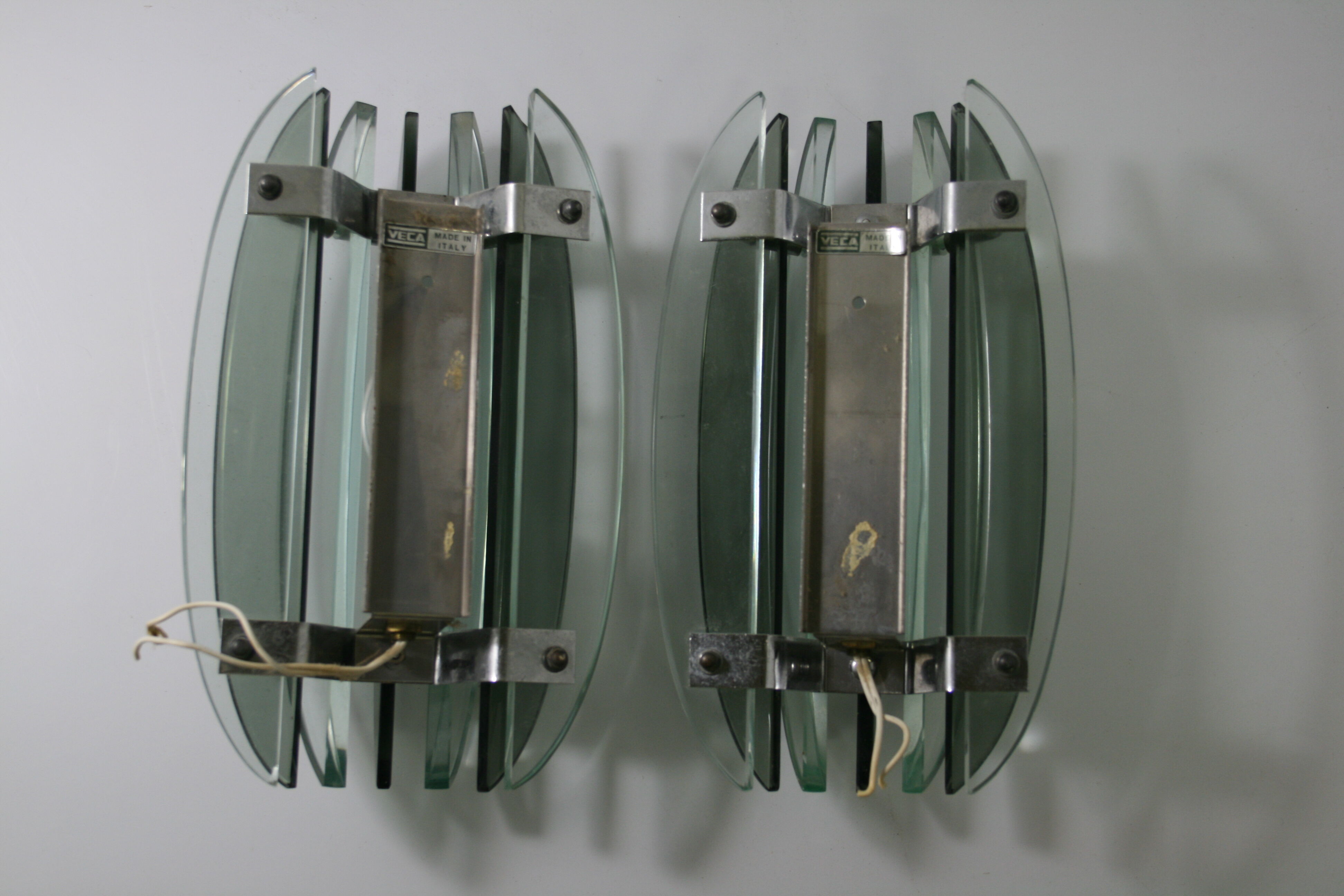 Set of 2 wall sconces Veco d'Italie glass nice effect