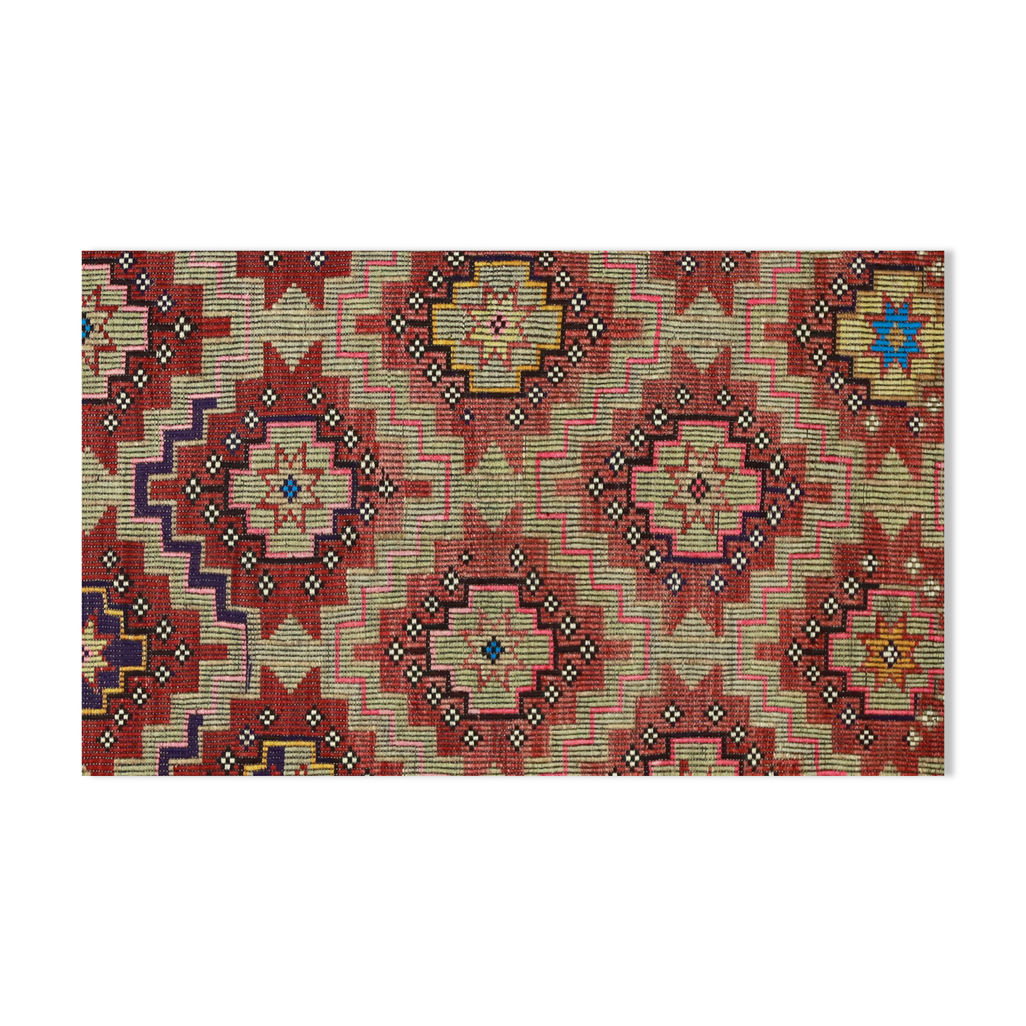 Anatolian handmade kilim rug 273 cm x 178 cm