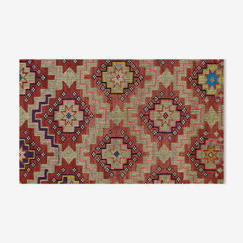 Anatolian handmade kilim rug 273 cm x 178 cm