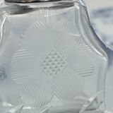 Flacon à parfum, sel, argent, verre gravé, 1908, poinçons argent anglais