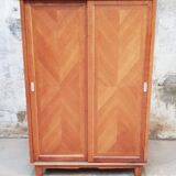 Vintage wardrobe with sliding doors