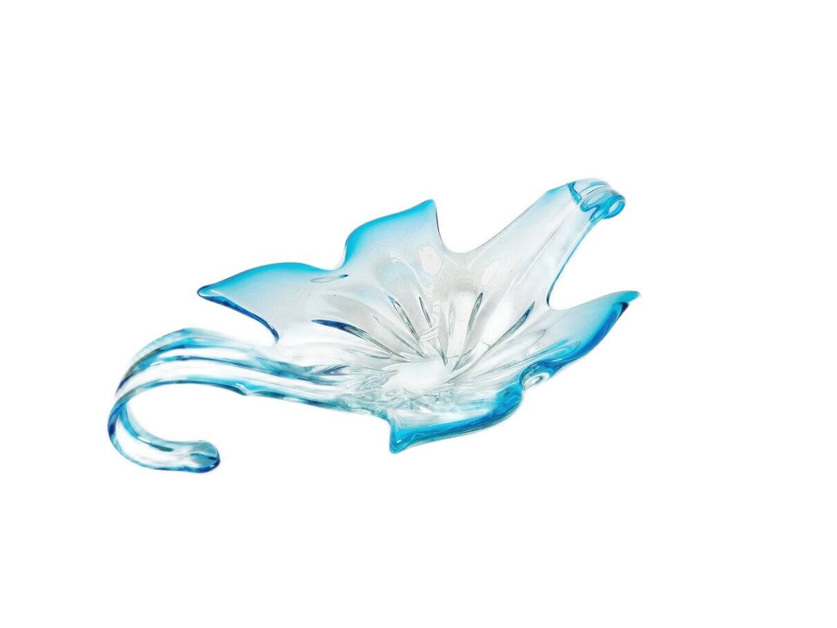 Postmodern Sommerso Murano glass fruit bowl from Mandruzzato, Italy, 1950