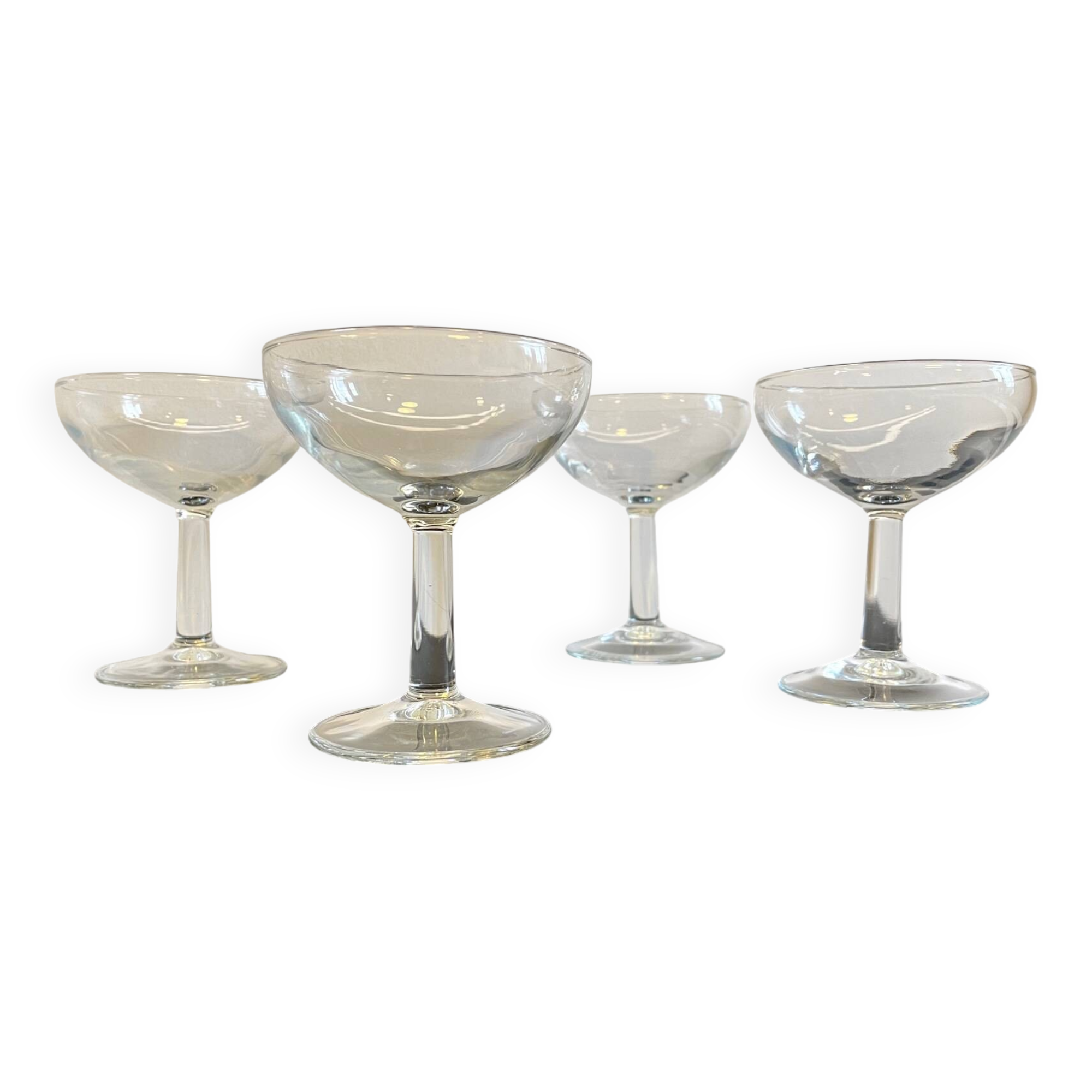 Duralex vintage champagne glasses