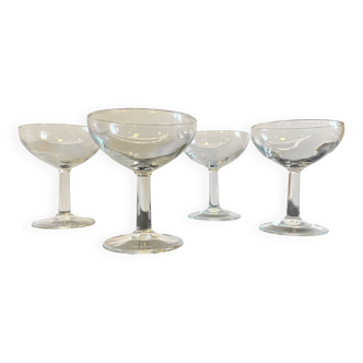 4 coupes à champagne Duralex vintage