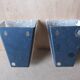 Pair of wall appliques in perspex frosted vintage light fixture 1960s