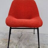 Vintage armchair in original French terry fabric - 1970s