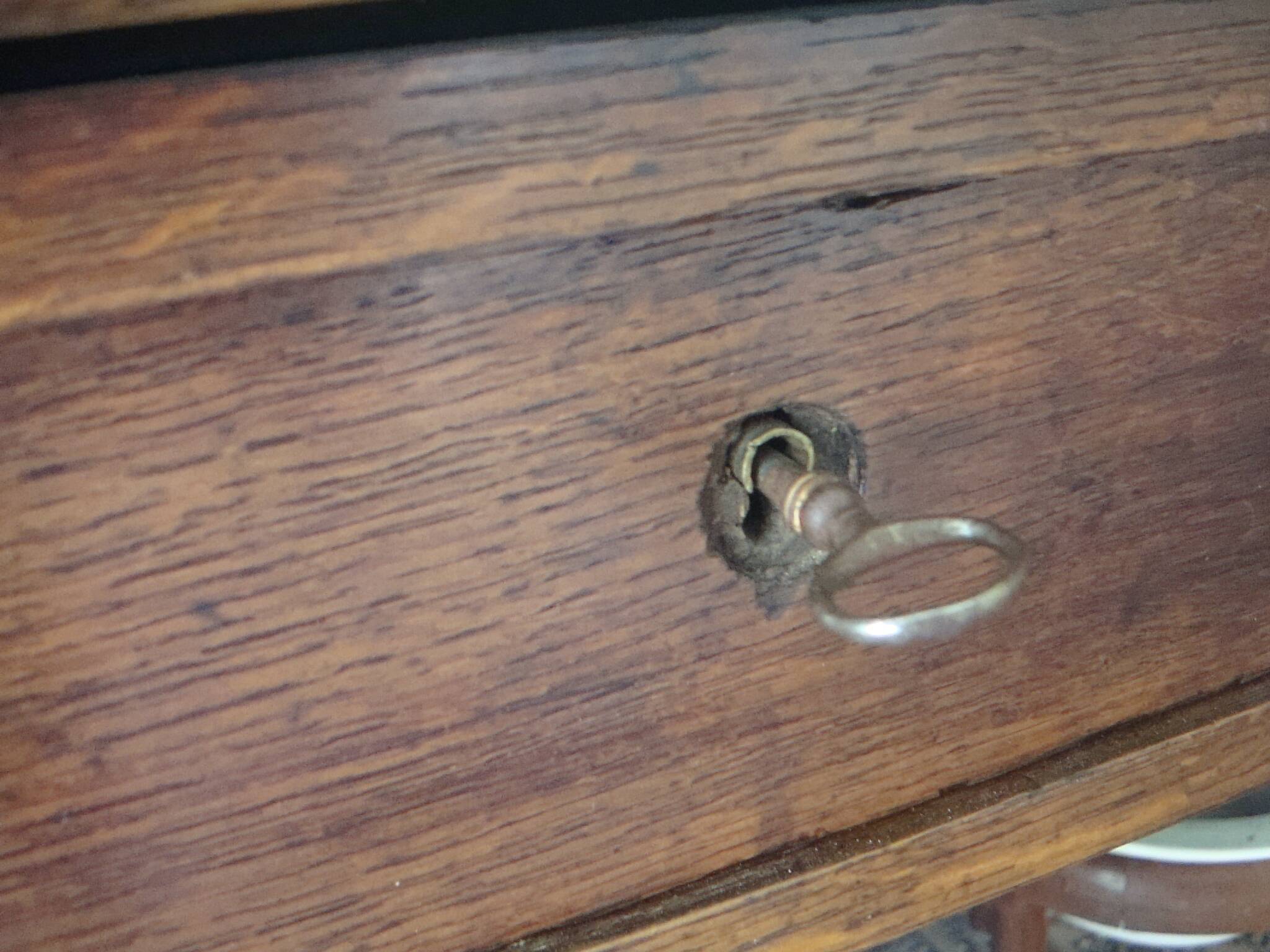 Louis XVI style oak desk