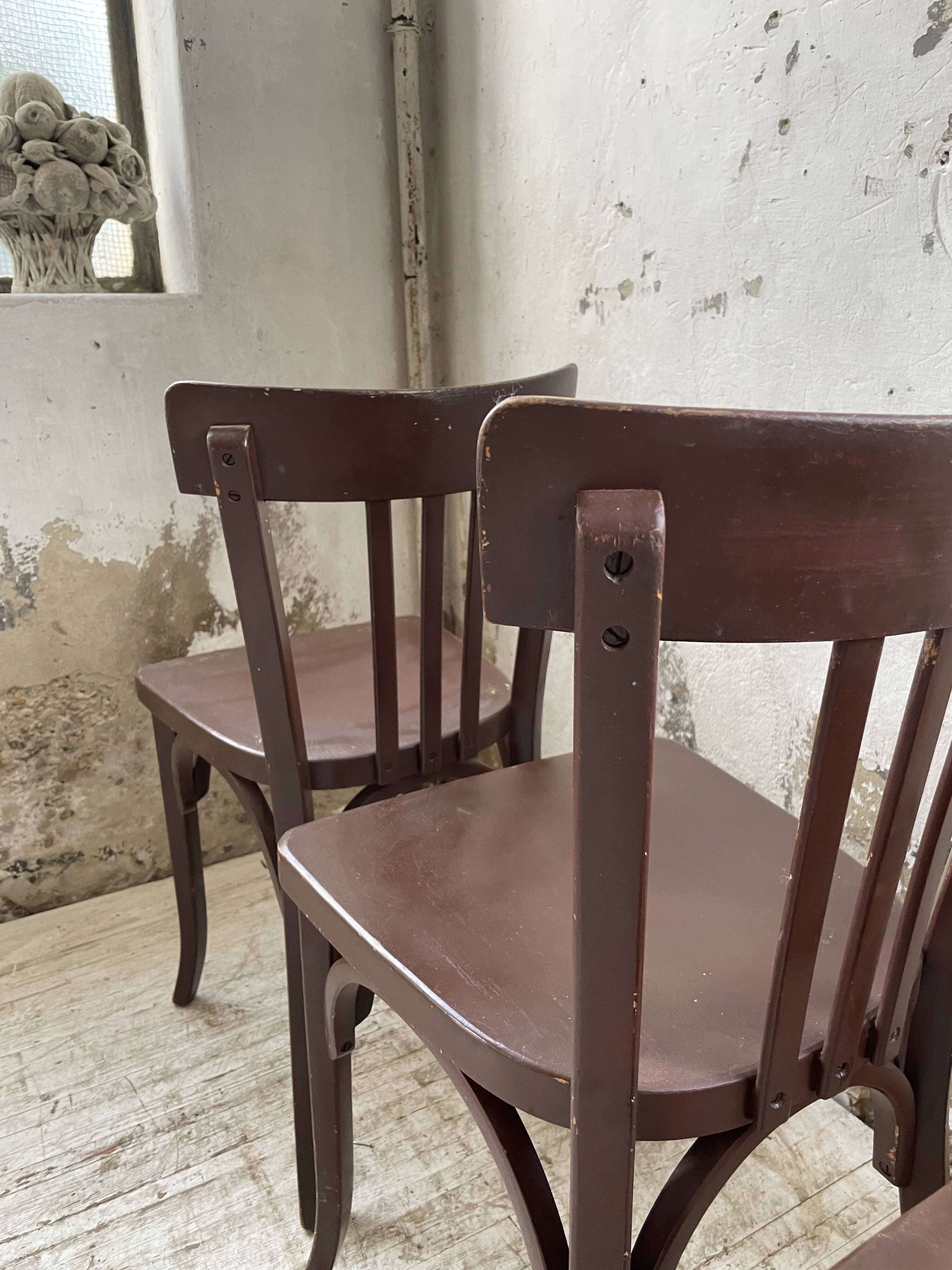 Set of 4 Baumann bistro chairs