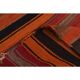Orange Red Vintage Handmade Wool Cotton Kilim Runner Rug 172x372