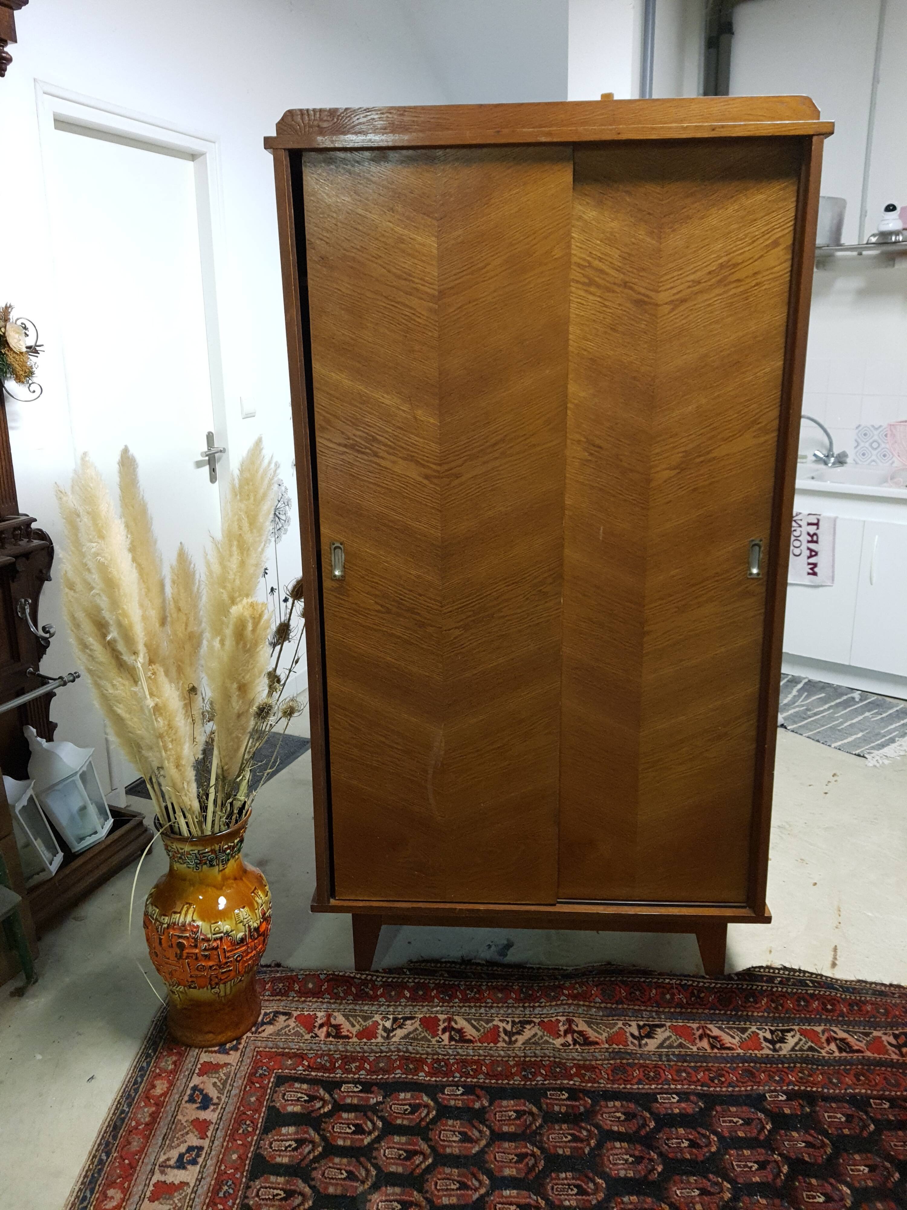 Vintage cabinet sliding doors