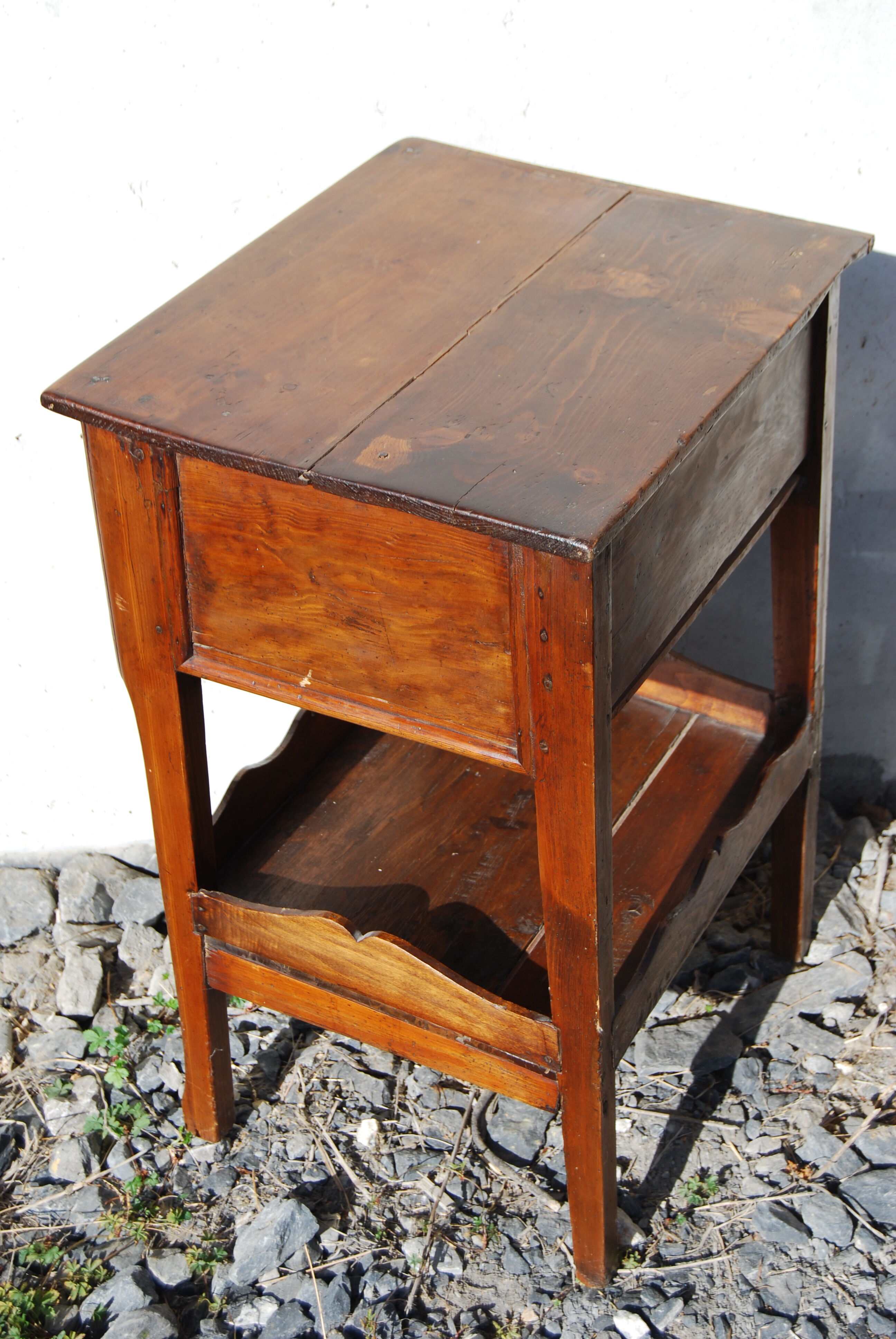 Dessert table with drawers, mountain furniture hunting spirit late 19th century.