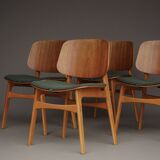 Model 155 Shell Chairs by Børge Mogensen for Søborg Møbelfabrik. Denmark