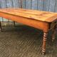 Antique farmhouse table in solid cherry wood in Louis Philippe style.