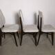 suite of 6 wooden chair and marbled grey white skai