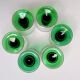 6 verres à vin d'Alsace pied torsadé vert