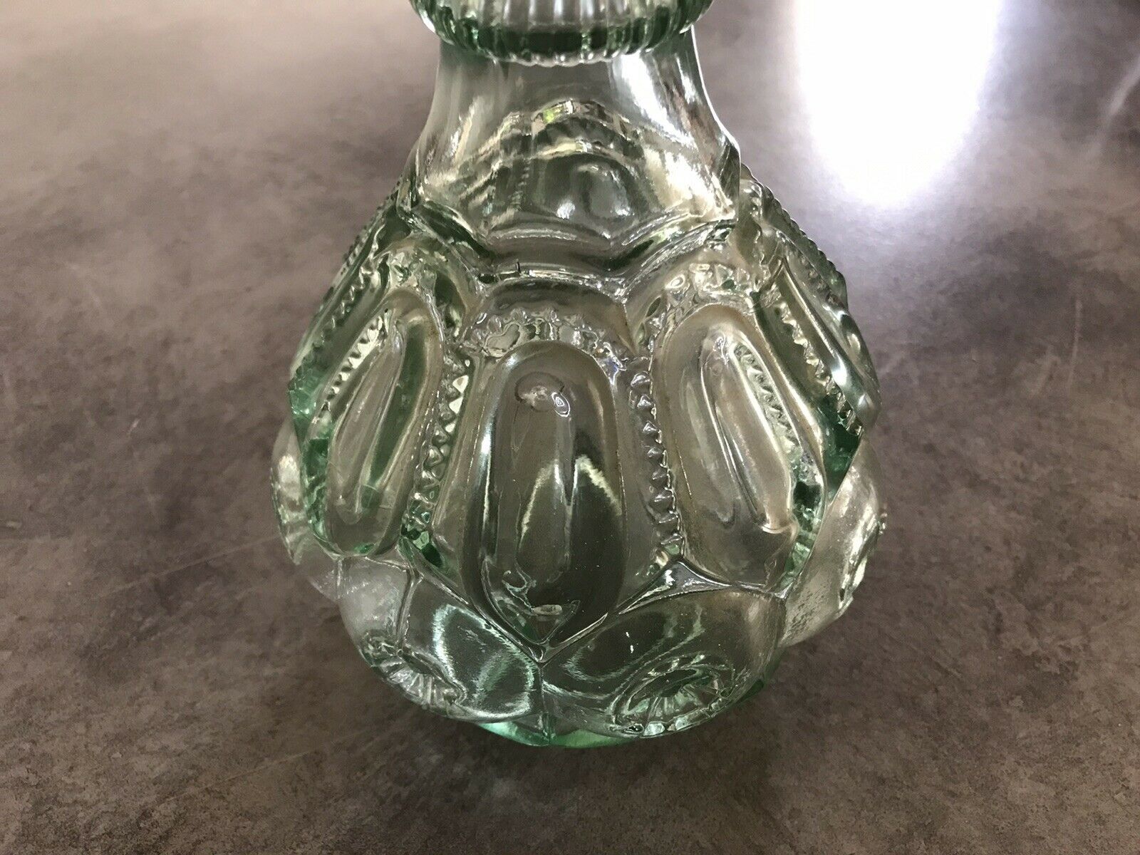 Bottle vial bottle vintage structured green glass molded cork cork