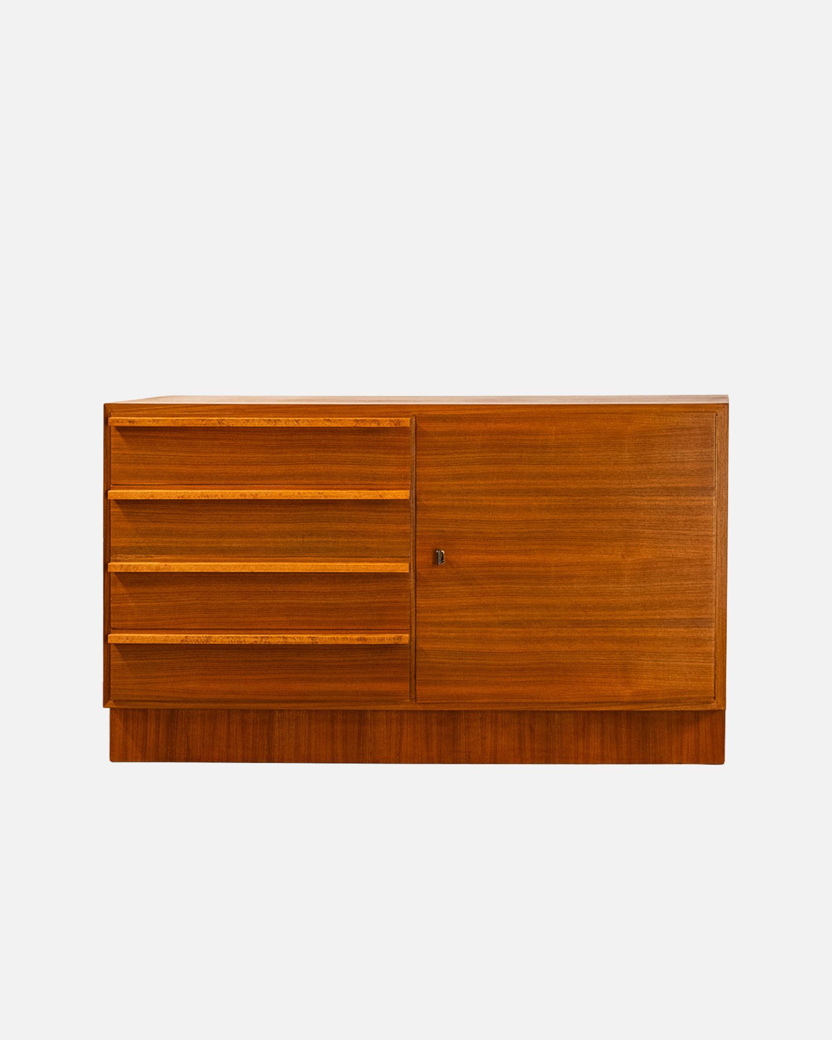 Compact mid-century teak sideboard