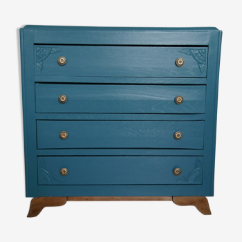 Commode années 40  bleu canard