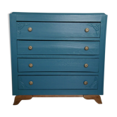 Commode années 40  bleu canard