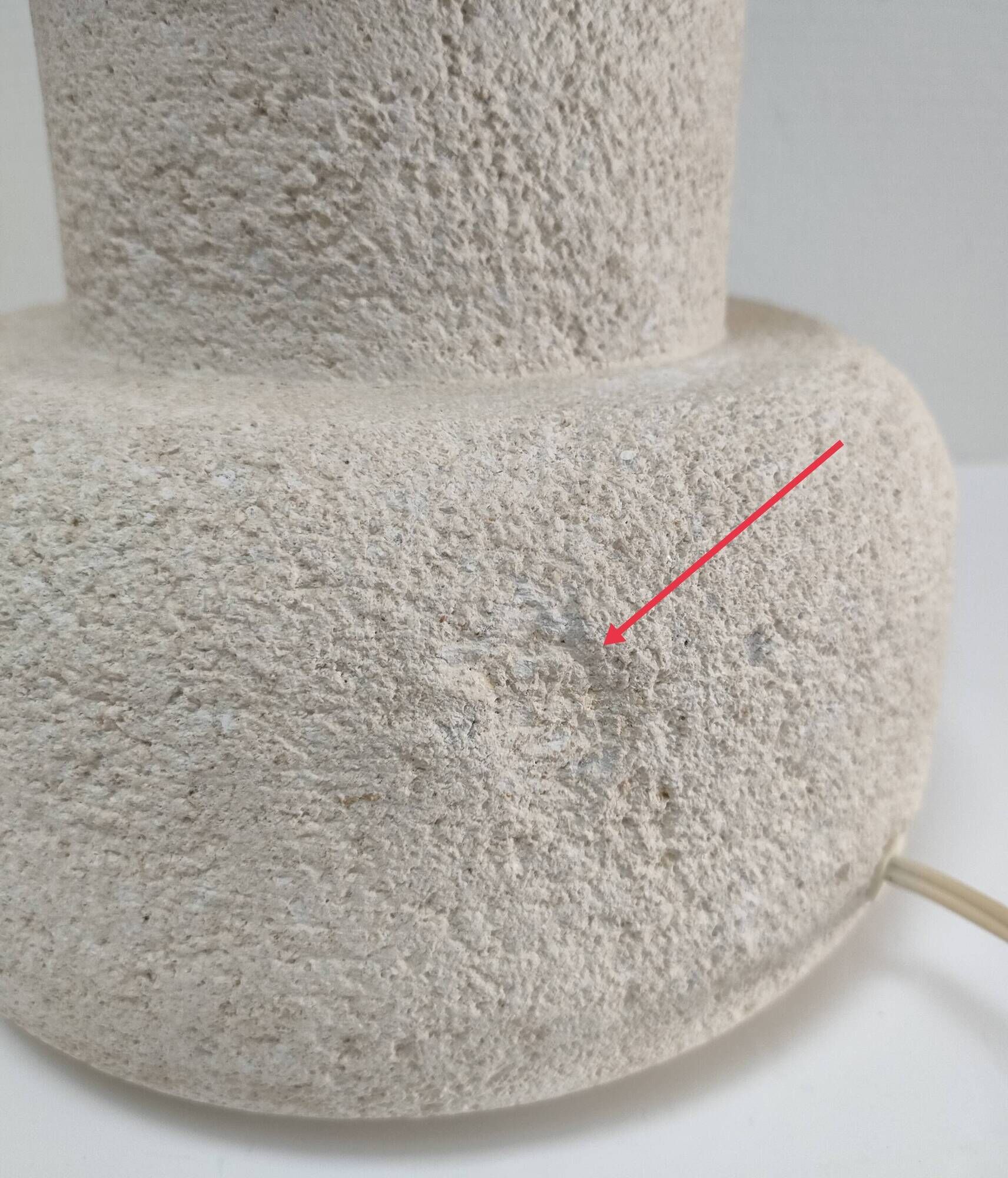 Sculptural lamp foot in natural stone design 70s