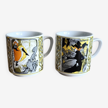 2 tasses italiennes Monopoli Art déco