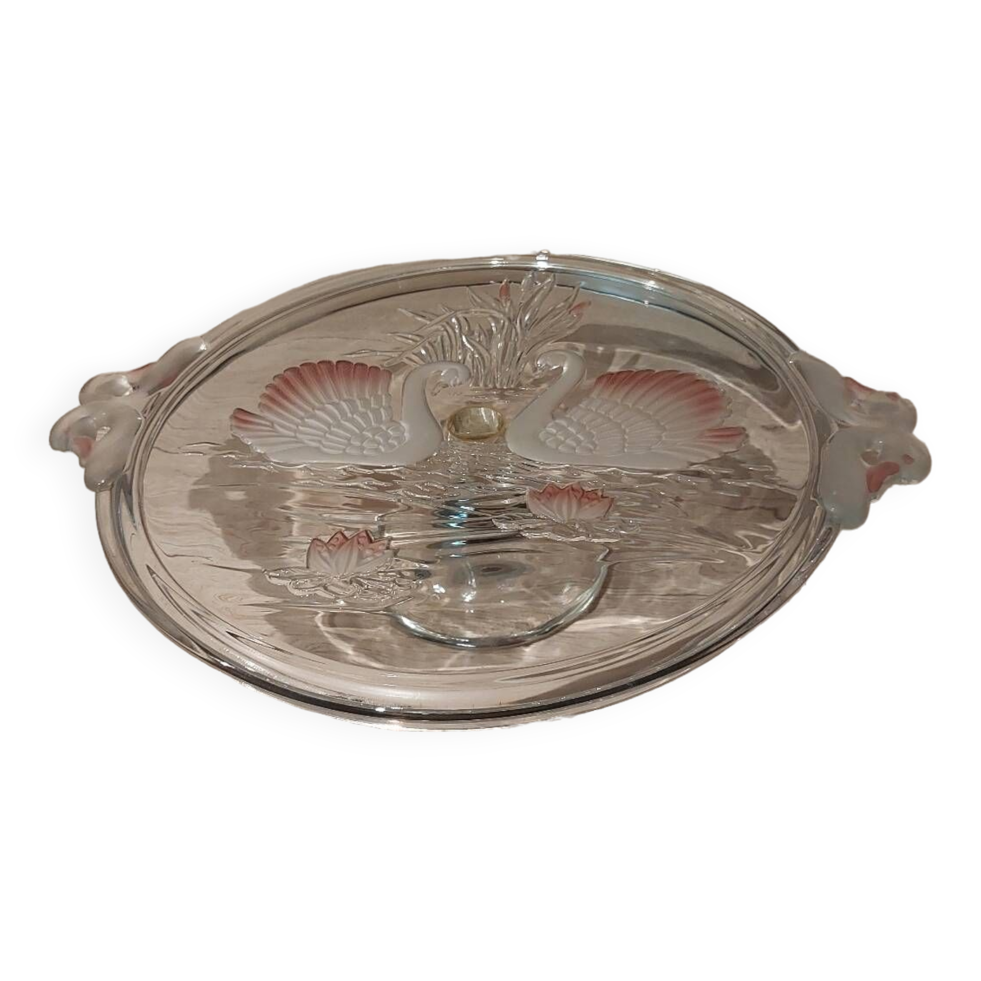 Pink Swan Pie Dish