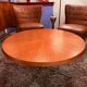 Table basse Sunburst en placage de teck, milieu du siècle