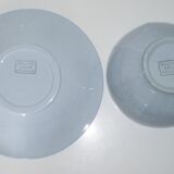 Tasse et sous-tasse en faience salins