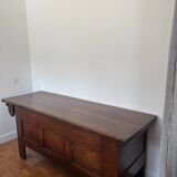 Grand coffre ancien en chêne massif – XIXe – belle patine d’origine