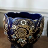 Planter set + 2 enameled ceramic pots