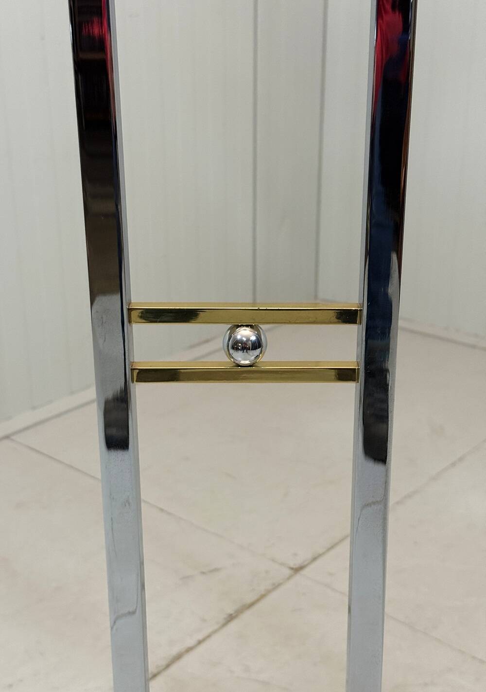 Arte Lumen floor lamps chrome & brass 1970’s, set of 2