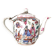 Chinese porcelain teapot flower characters