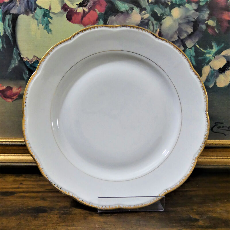 Vintage white and gold table service, antique table service