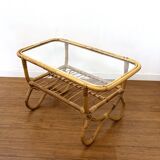 Vintage bamboo coffee table from the 1960s.