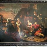 Painting, carousing scene circa 1680