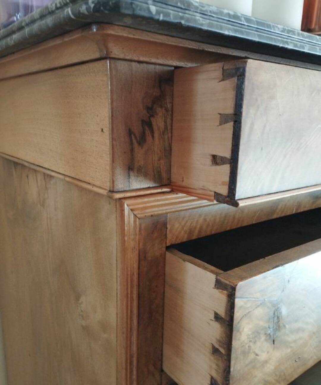 Louis Philippe marble chest of drawers