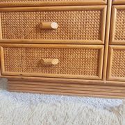 Commode en rotin, circa 1960