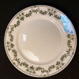 Set of 4 antique flat plates in half-porcelain from Badonviller