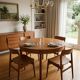 Table scandinave extensible en chêne des années 60
