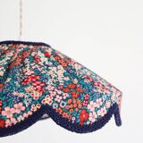 Cosette floral pendant light with "thousand flowers" print