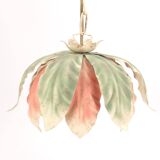 Flower and leaf suspension in pastel tones, 80s