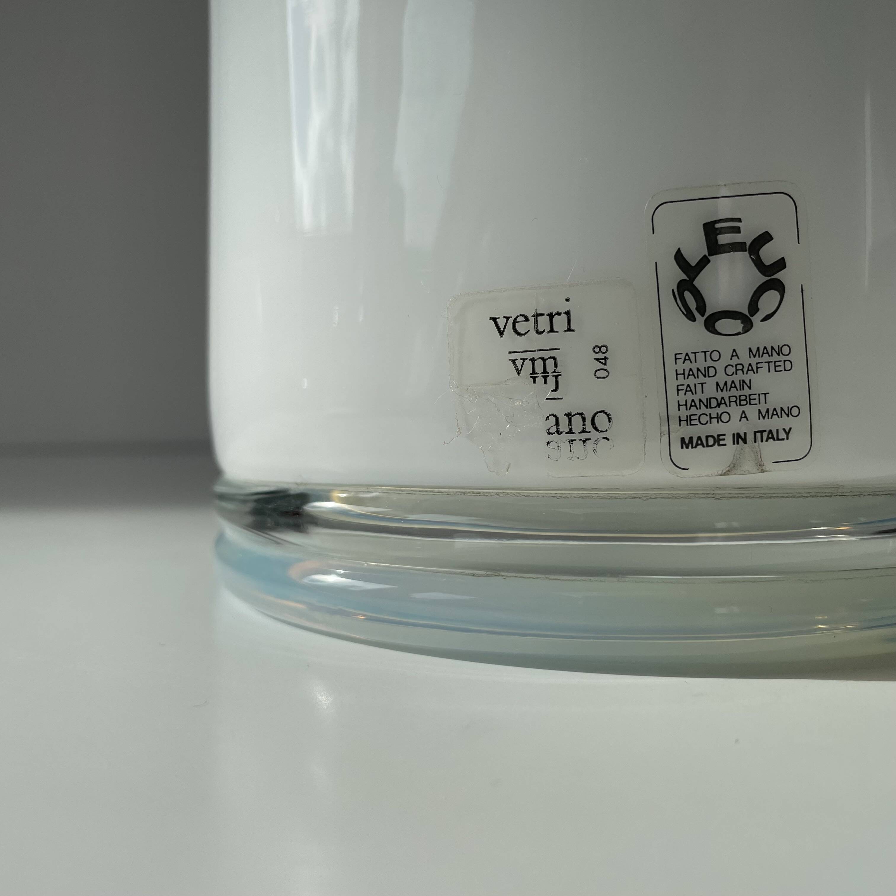 Leuco Murano Italy glass table lamp