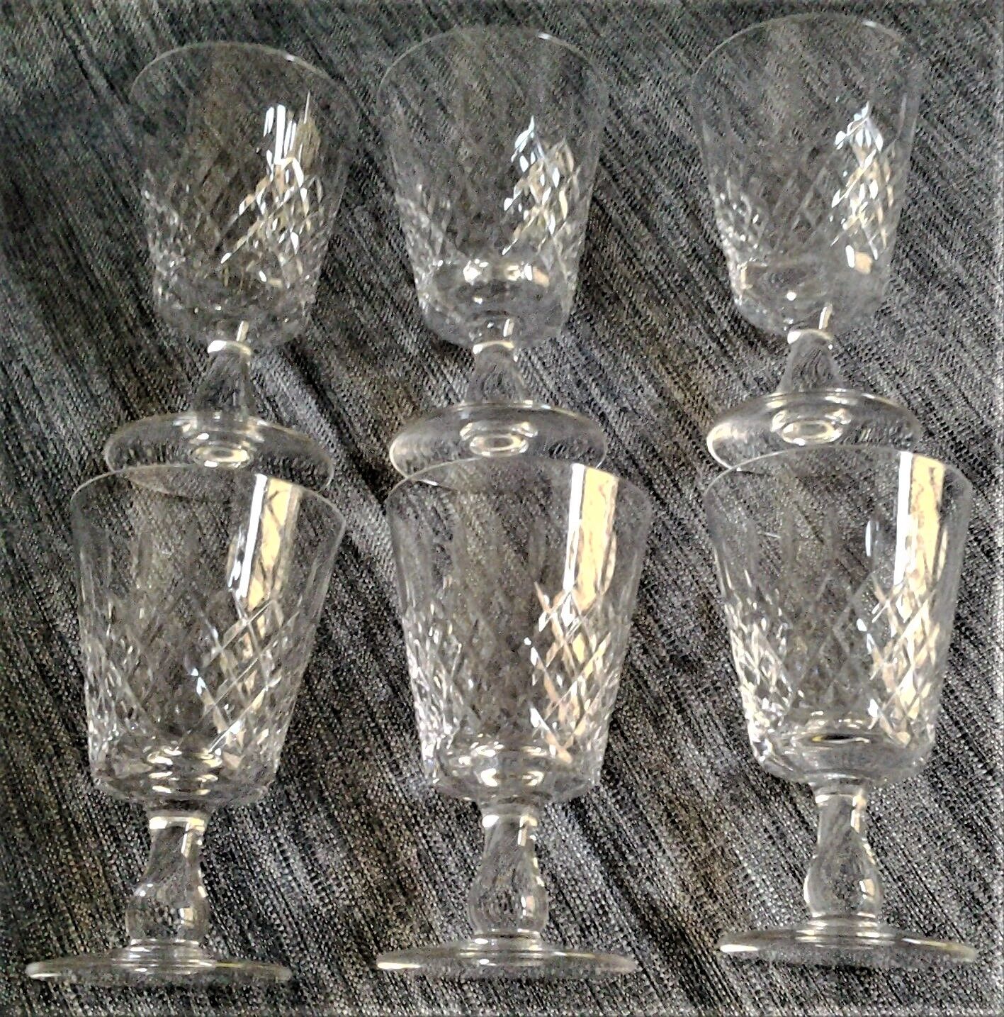 Set of 6 wine glasses cristallerie lorraine