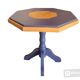 Octagonal wooden coffee table with central leg