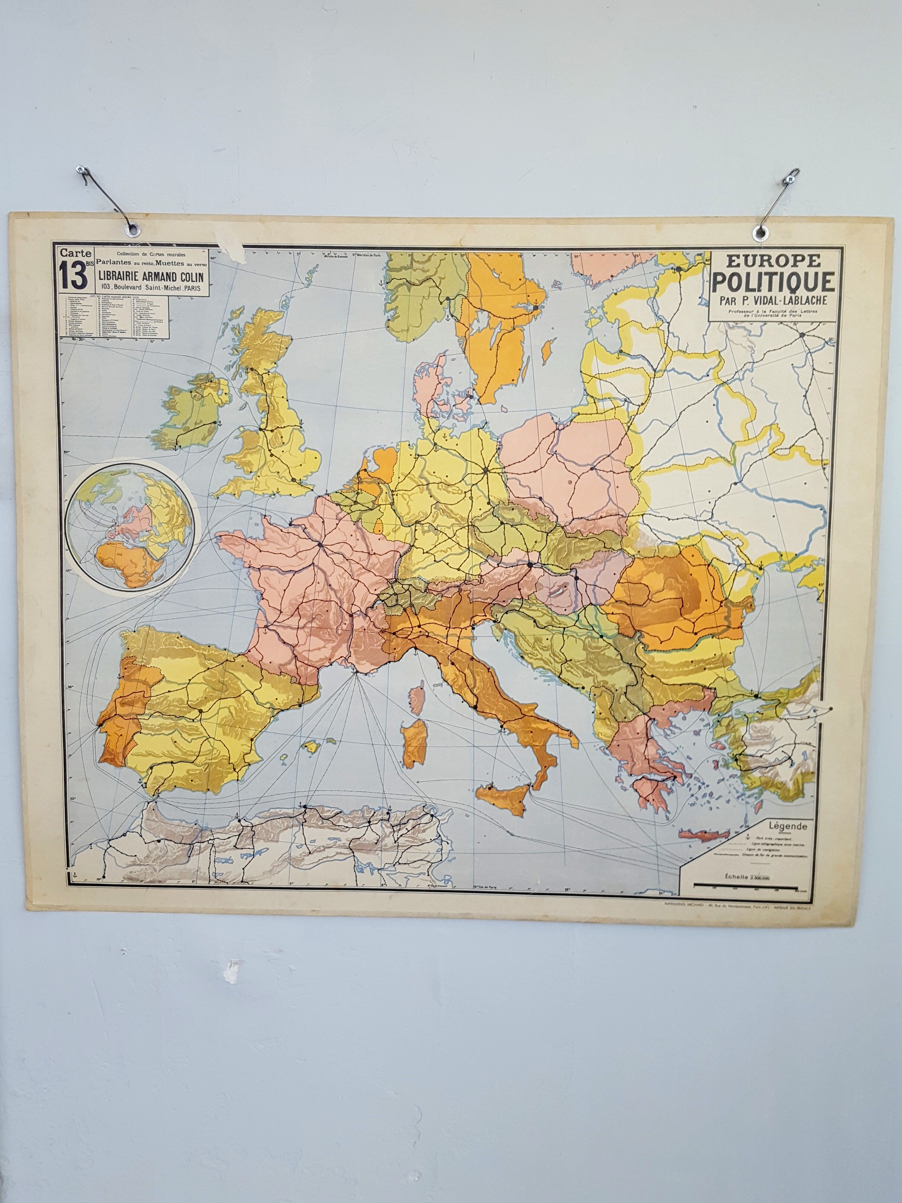 School map n ° 13 Europe political