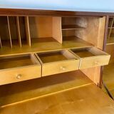 Italian Mahogany Secretaire Cabinet, 1950s