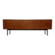 1960s Large Vintage Minimalistic Teak Sideboard with Metal Legs