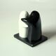 Ceramic salt and pepper shaker - hugging ghosts - vintage from the 1980s
