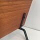 Black lacquered wood and metal magazine rack France 1950