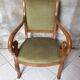 Fauteuil anglais velours vert